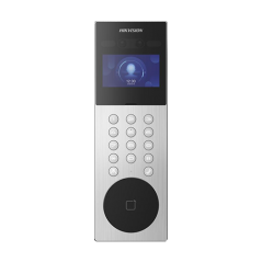 Videointerfon TCP/IP, 4.3' touch screen, 2x 2MP, Recunoastere faciala, Card, Alarma - HIKVISION DS-K - 1