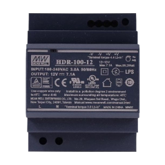 Sursa de alimentare in comutatie, 12V / 7.1A, sina DIN - MEAN WELL HDR-100-12  - 1