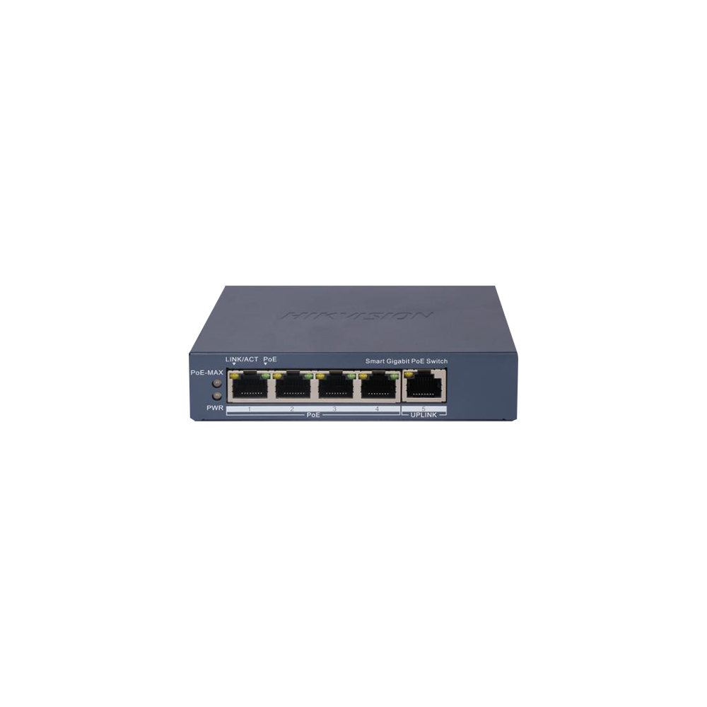 Switch 4 porturi Gigabit PoE, 1 port Uplink, Management - HIKVISION DS-3E1505P-EI - 1