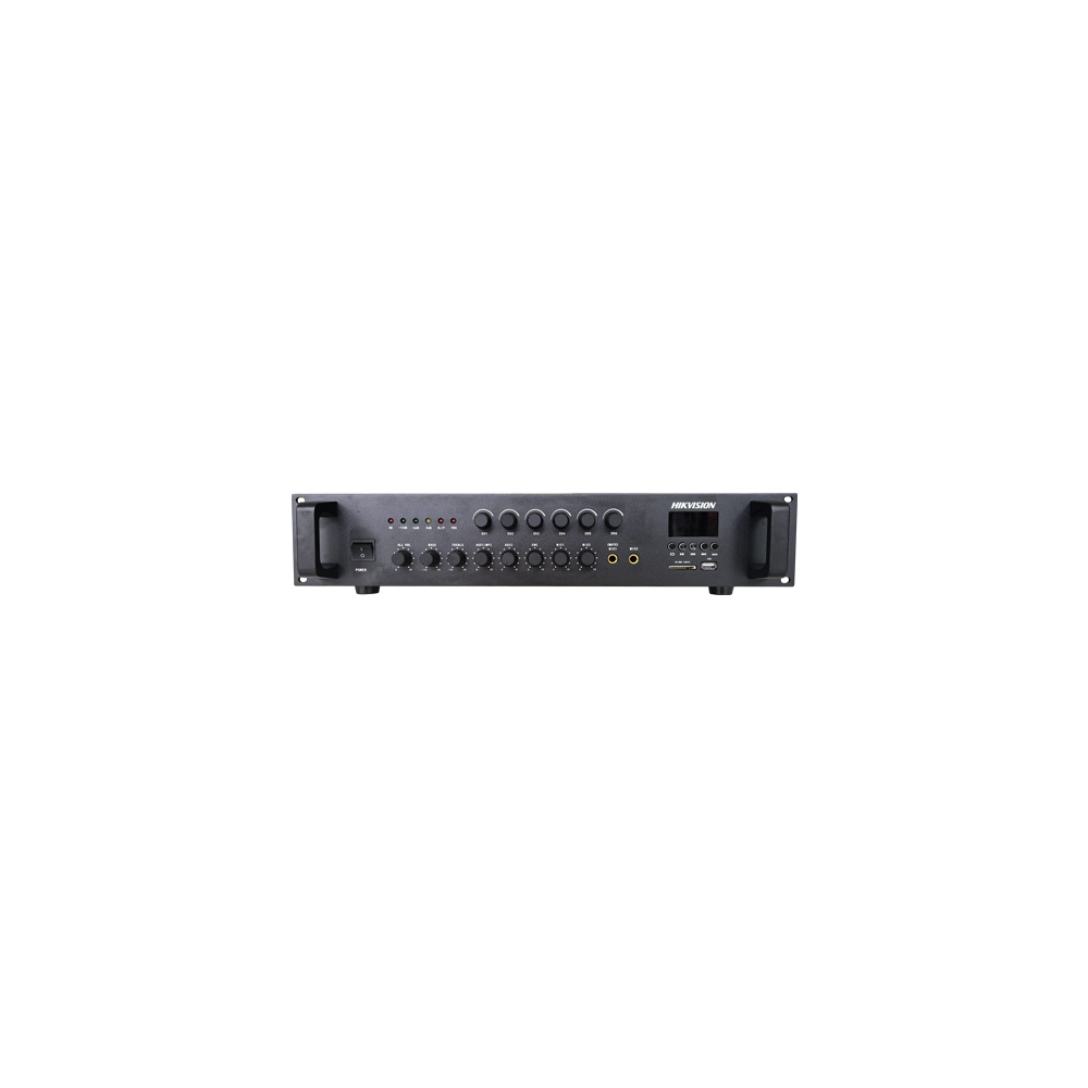 Amplificator Analog, 240W, 6 zone, 2xAUX, EMC IN, 2xMic, Bluetooth, USB, SD Card, MP3 - HIKVISION DS - 1