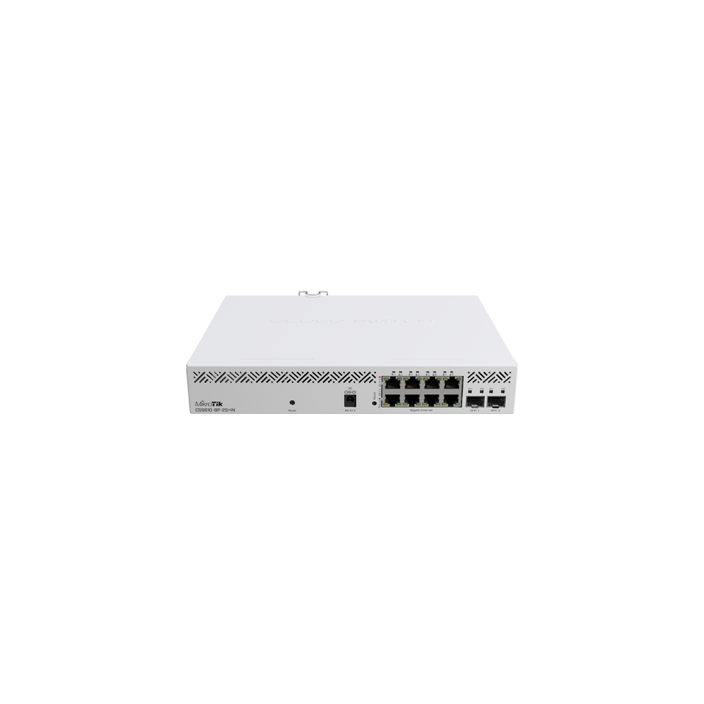 Switch, 8 x Gigabit PoE, 2 x SFP+ 10Gbps, Management - MikroTik CSS610-8P-2S+IN - 1