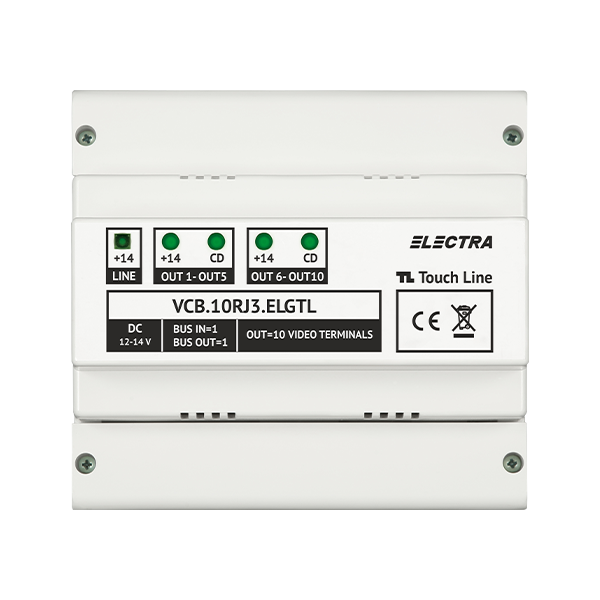 Doza derivatie video 10 iesiri pentru EXPERT, G3 - ELECTRA VCB.10RJ3.ELGTL - 1