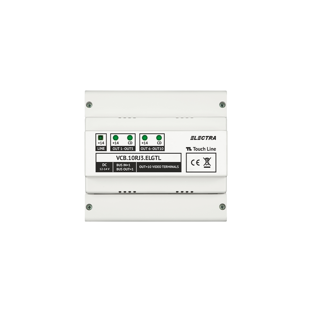 Doza derivatie video 10 iesiri pentru EXPERT, G3 - ELECTRA VCB.10RJ3.ELGTL - 1