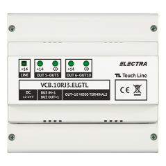 Doza derivatie video 10 iesiri pentru EXPERT, G3 - ELECTRA VCB.10RJ3.ELGTL - 1
