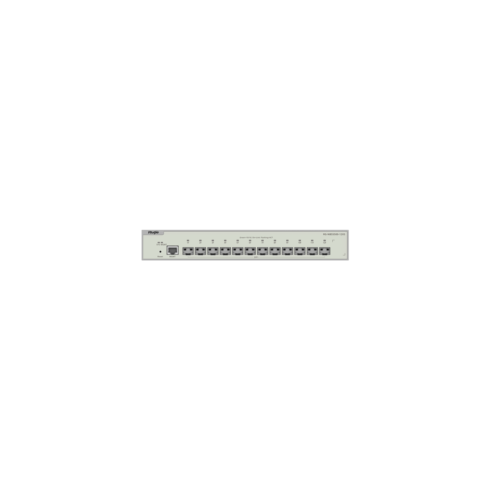 Switch 12 porturi SFP+ 10 Gbps, L3 Cloud Management - Ruijie RG-NBS5500-12XS - 1