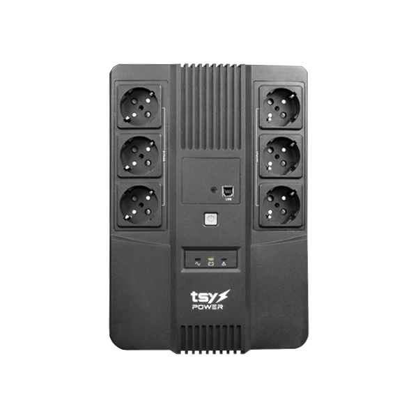 UPS TSY Power, 600VA/360W, LED,  line interactive, 6 x Schuko TSY-D-0K6-LED - 1