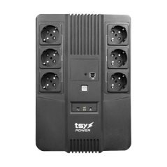 UPS TSY Power, 600VA/360W, LED,  line interactive, 6 x Schuko TSY-D-0K6-LED - 1