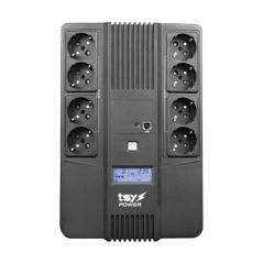 UPS TSY Power, 1000VA/600W, LCD,  line interactive, 8 x Schuko TSY-D-1K0-LCD - 1