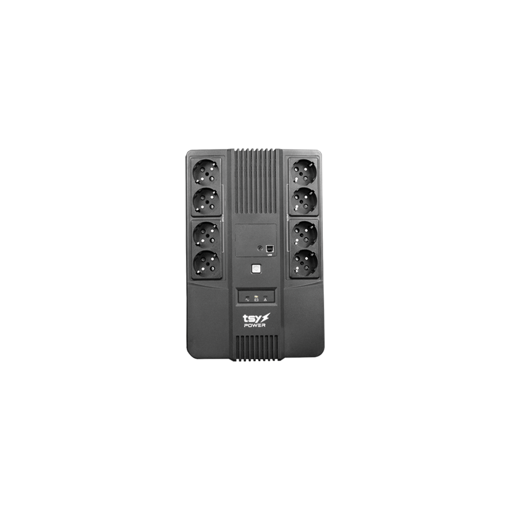 UPS TSY Power, 1000VA/600W, LED,  line interactive, 8 x Schuko TSY-D-1K0-LED - 1
