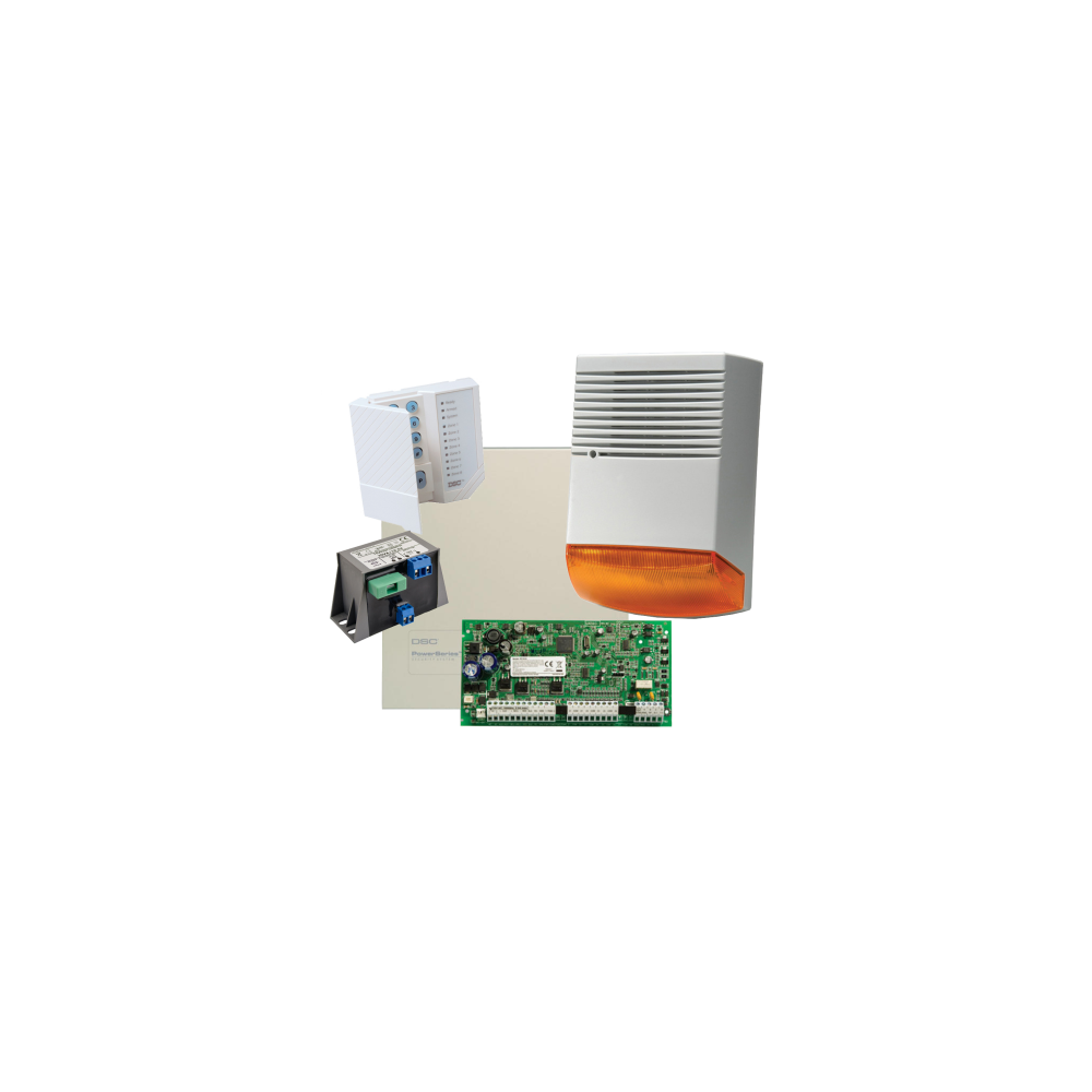 Kit alarma la efractie DSC cu sirena exterioara - 1