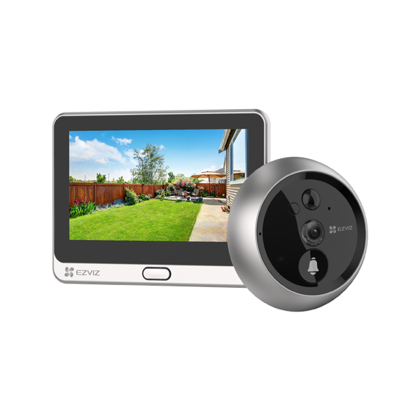 Vizor electronic smart, Wi-Fi, FullHD, monitor 4.3 inch, sonerie, acumulator 4600mAh, Argintiu - EZV - 1