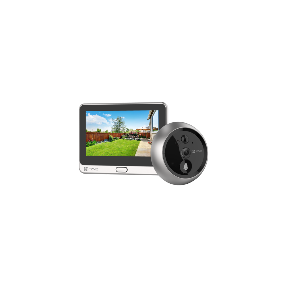 Vizor electronic smart, Wi-Fi, FullHD, monitor 4.3 inch, sonerie, acumulator 4600mAh, Argintiu - EZV - 1