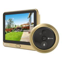 Vizor electronic smart, Wi-Fi, FullHD, monitor 4.3 inch, sonerie, acumulator 4600mAh, Auriu - EZVIZ  - 1