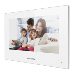 Monitor videointerfon TCP/IP Wireless, Touch Screen TFT LCD 7inch, ALB - HIKVISION DS-KH6320-WTE1-W - 1