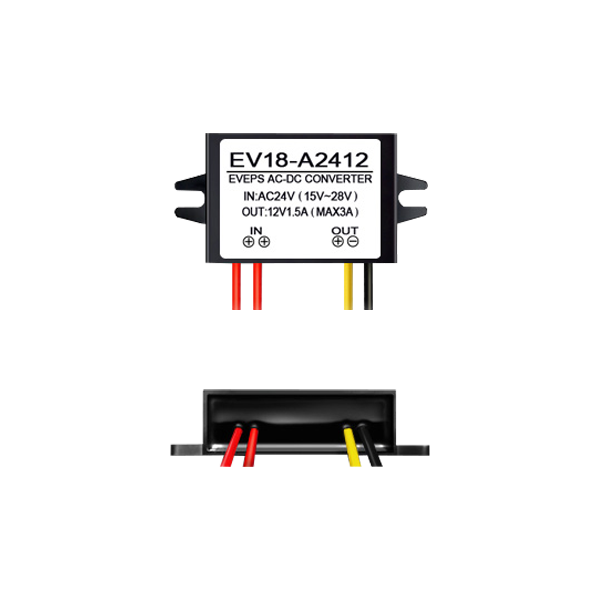 Convertor tensiune 14-28VAC la 12VDC, 1.5A EV18-A2412 - 1