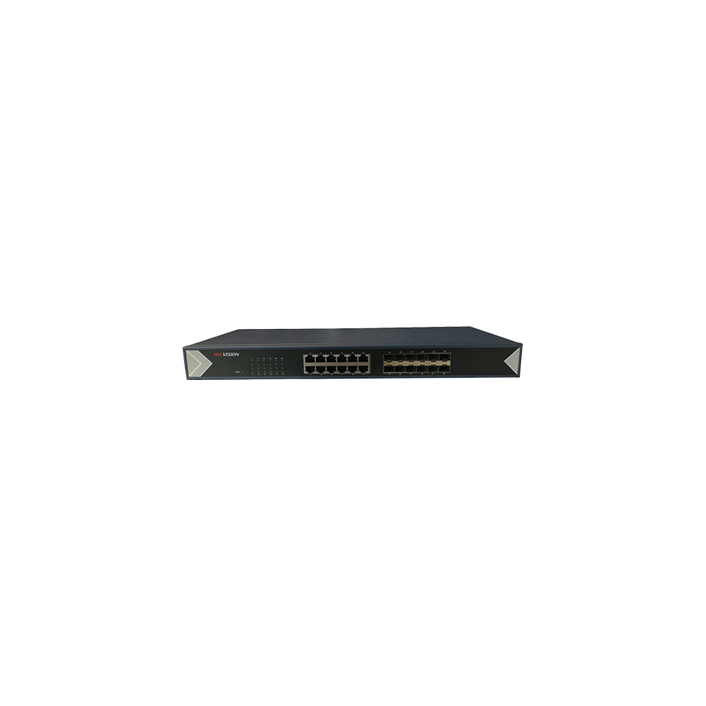 Switch 24 porturi gigabit, 12 porturi RJ45 + 12 porturi SFP - Hikvision DS-3E0524TF - 1