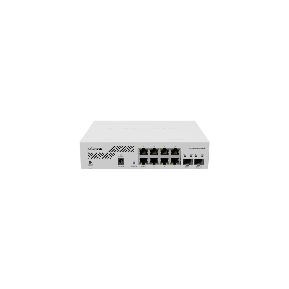 Smart Switch, 8 x Gigabit, 2 x SFP+ 10Gbps - Mikrotik CSS610-8G-2S+IN - 1