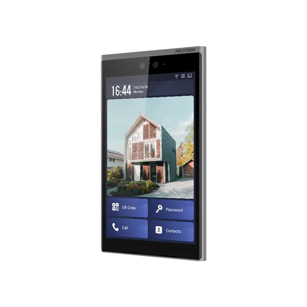 Videointerfon TCP/IP, 10.1' touch screen, 2x2MP, Recunoastere Faciala, Card, Alarma - HIKVISION DS-K - 1