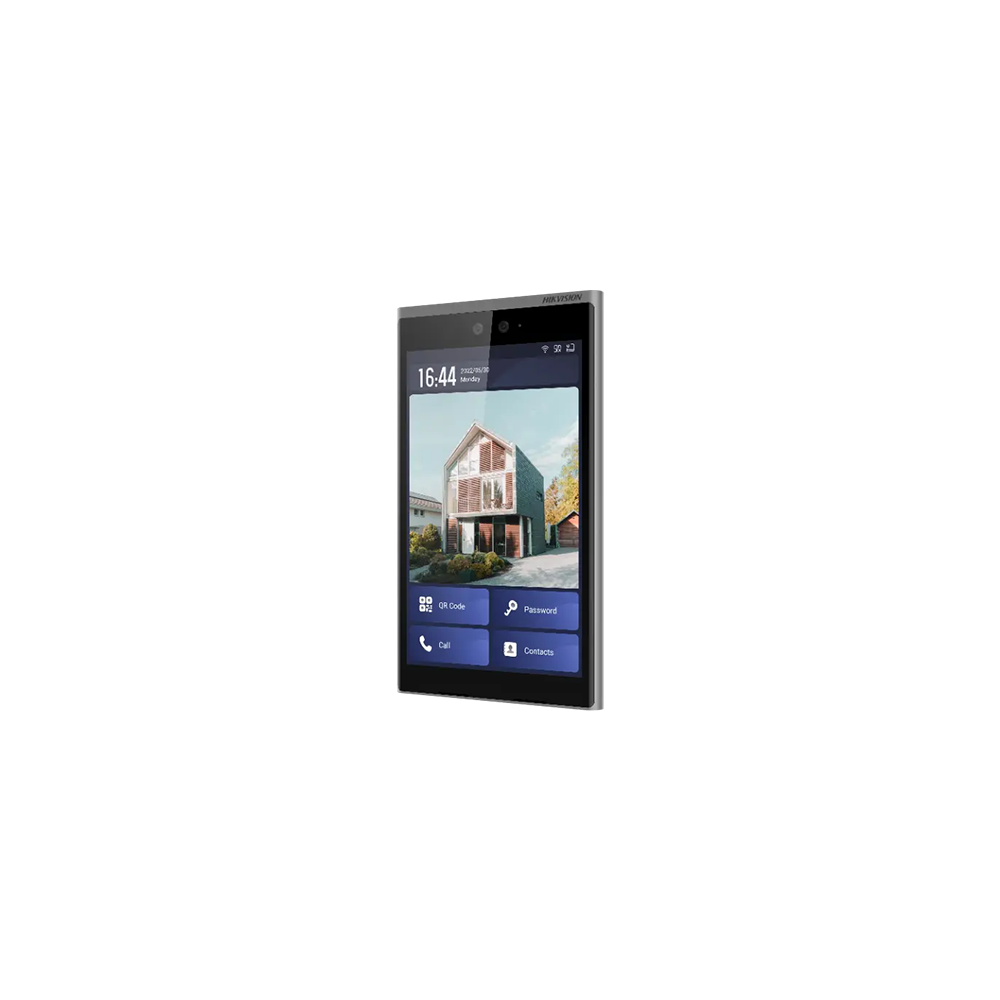 Videointerfon TCP/IP, 10.1' touch screen, 2x2MP, Recunoastere Faciala, Card, Alarma - HIKVISION DS-K - 1