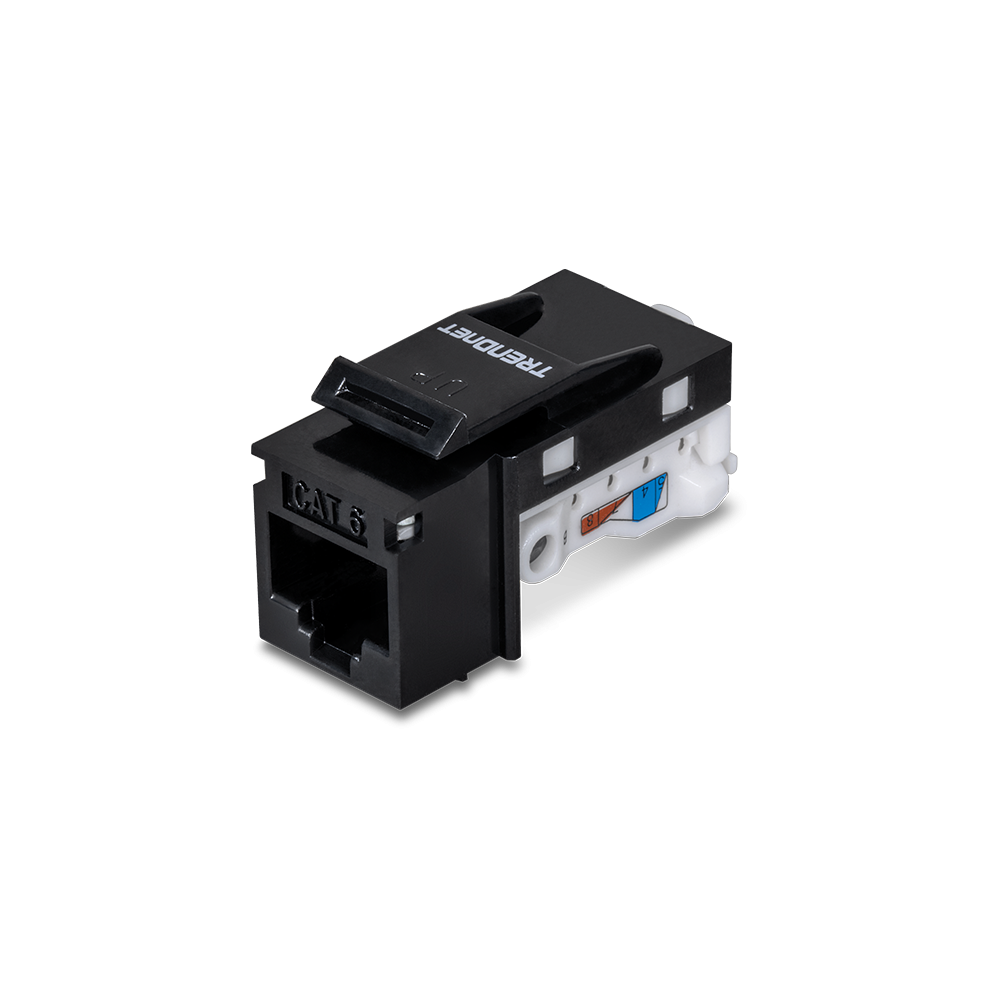 Mufa RJ-45 UTP Cat.6 tool-less, neagra - TRENDnet TC-K25C6BK - 1
