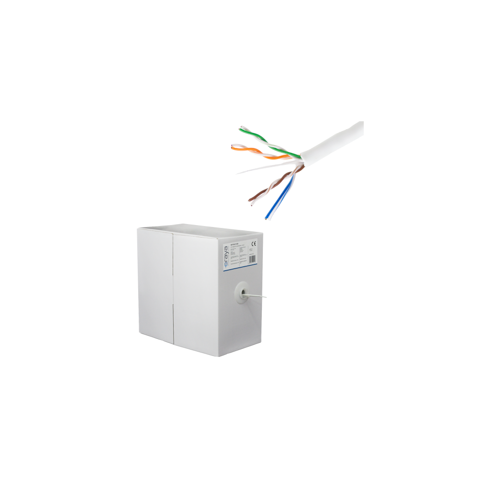 Cablu UTP, cat 5E, CUPRU 100%, 305m, 4x2x24 AWG - eRaya NET5EUT-305 - 1