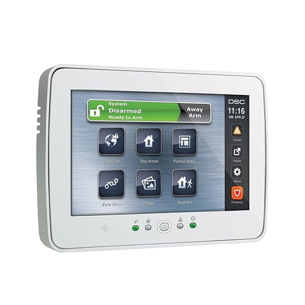 Tastatura touch screen color 7', 248 zone, alb, EN/RO, SERIA PRO - DSC HS2TCHPROEE1 - 1