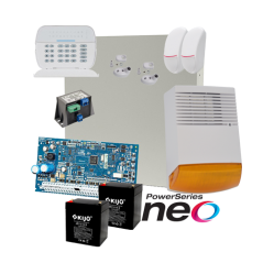 Kit alarma la efractie DSC NEO cu sirena exterioara KIT2016EXT-BS1 - 1