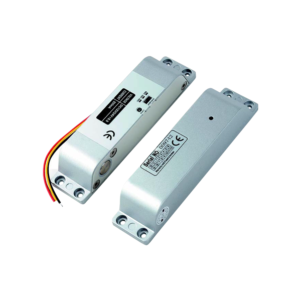 Bolt electric Fail Safe (NC), montaj aparent, 12 Vcc, delay 0-3-6 secunde, monitorizare, 200 x 28 x  - 1