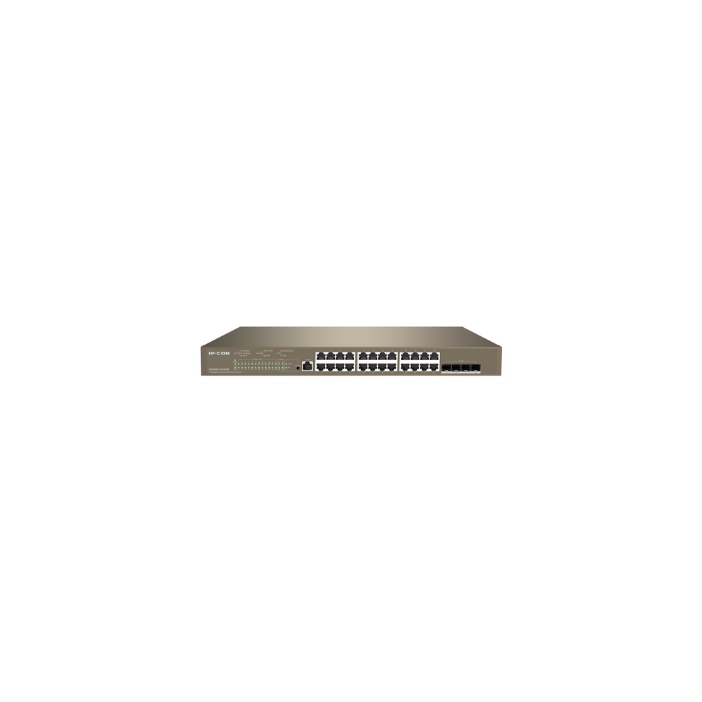 Switch 24 porturi PoE 1Gbps, 4 porturi SFP+ 10Gbps, L3 Cloud Management - IP-COM G5328XP-24-410W - 1