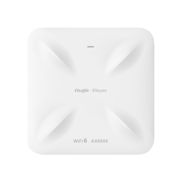 Access Point Wireless AX6000 Dual-Band, Wi-Fi 6, 2x RJ45 2.5G, PoE IN, Cloud Management - Ruijie RG- - 1