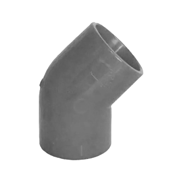 Racord ABS 45Â° gri pentru teava de 25 mm, 10 bucati - Honeywell PIP-006-G - 1