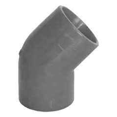 Racord ABS 45Â° gri pentru teava de 25 mm, 10 bucati - Honeywell PIP-006-G - 1