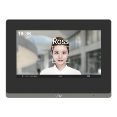 Monitor videointerfon TCP/IP, LCD TFT Touch Screeen 7 inch, PoE, WiFi - UNV OEI-372S-H-W - 1