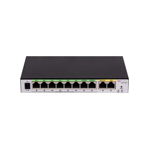 Router All in One, 2 x RJ45 Gigabit, 8 x RJ45 PoE Gigabit, Behavior Management - HIKVISION DS-3WG210 - 1