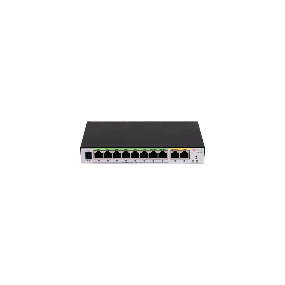 Router All in One, 2 x RJ45 Gigabit, 8 x RJ45 PoE Gigabit, Behavior Management - HIKVISION DS-3WG210 - 1