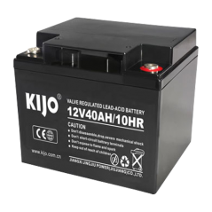 Acumulator Pb-acid AGM Deep Cycle, 12V, 40Ah, conector M6 - KIJO JM12-40 - 1