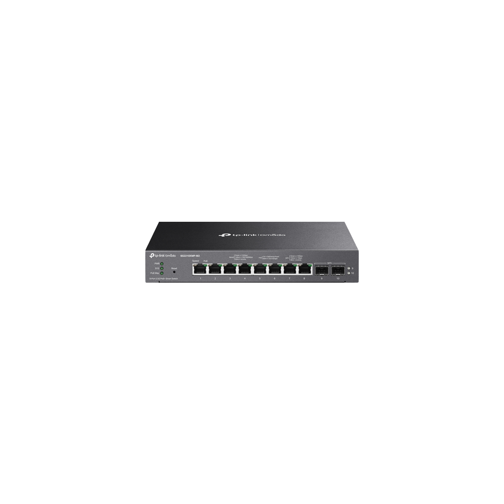 Switch 8 porturi PoE RJ45 2.5G, 2 x SFP+ 10G, L2 Management - TP-Link Omada SG2210XMP-M2 - 1