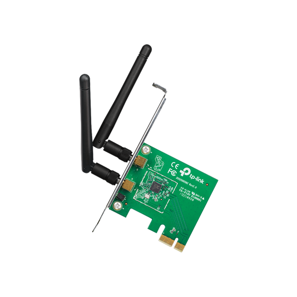 Placa de retea Wi-Fi 4, 2.4 Ghz, 300Mbps, 2dBi, PCI Express - TP-LINK TL-WN881ND - 1