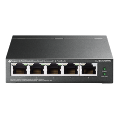 Switch Easy Smart, 4 porturi PoE RJ45 Gigabit, 1 port RJ45 Gigabit, Managed - TP-Link TL-SG105MPE - 1