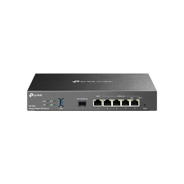 Router VPN, 1 x SFP Gigabit, 5 x RJ45 Gigabit, 1 x USB - TP-Link Omada ER7206 - 1