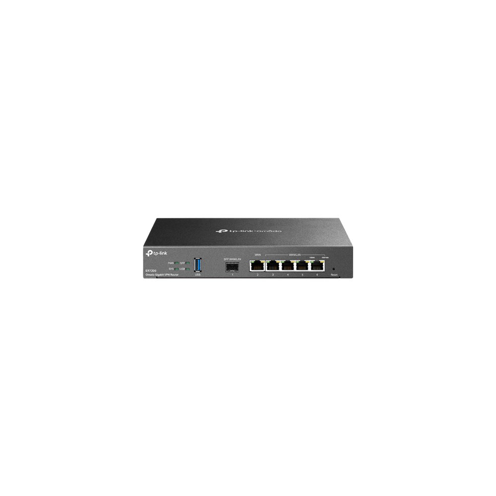 Router VPN, 1 x SFP Gigabit, 5 x RJ45 Gigabit, 1 x USB - TP-Link Omada ER7206 - 1