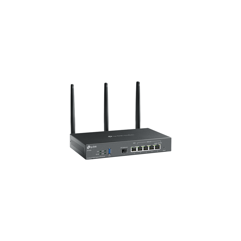 Router VPN, Wi-Fi 6, AX3000, 1 x SFP Gigabit, 5 x RJ45 Gigabit, 1 x USB - TP-Link Omada ER706W - 1