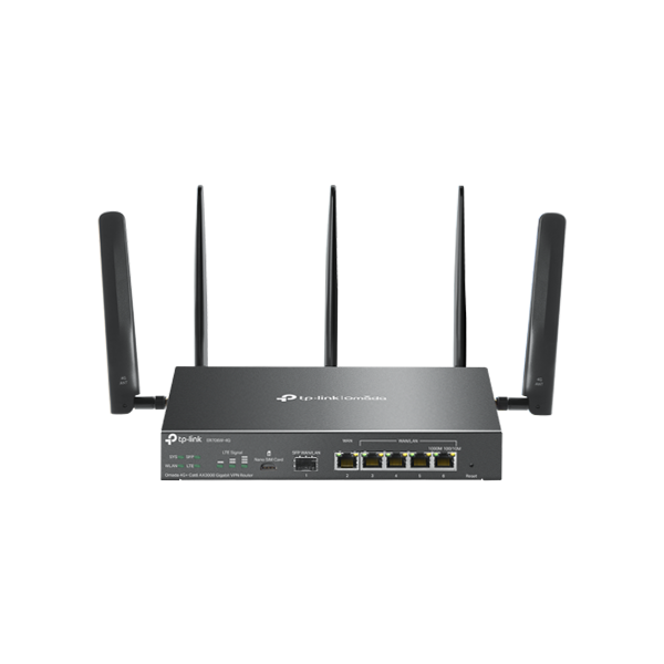 Router 4G+, Wi-Fi 6, AX3000, Nano SIM, 1 x SFP Gigabit, 5 x RJ45 Gigabit - TP-Link Omada ER706W-4G - 1