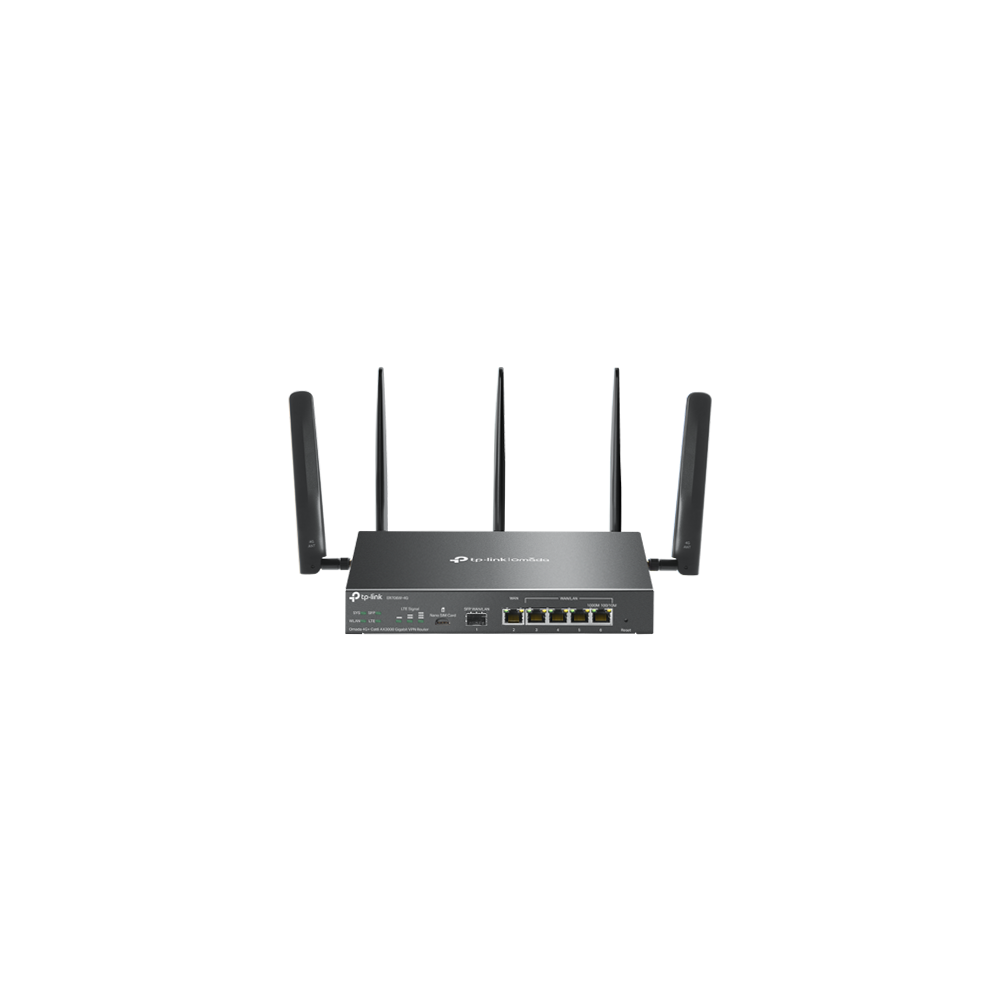 Router 4G+, Wi-Fi 6, AX3000, Nano SIM, 1 x SFP Gigabit, 5 x RJ45 Gigabit - TP-Link Omada ER706W-4G - 1