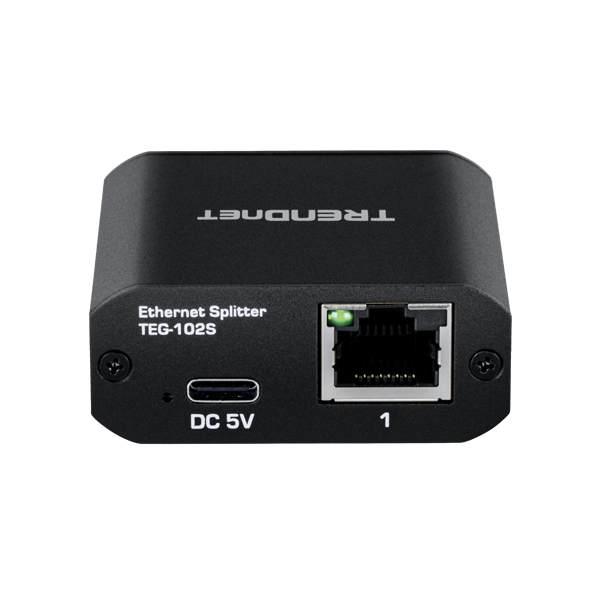 Splitter RJ45 Gigabit 1 IN, 2 OUT, USB-C - TRENDnet TEG-102S - 1
