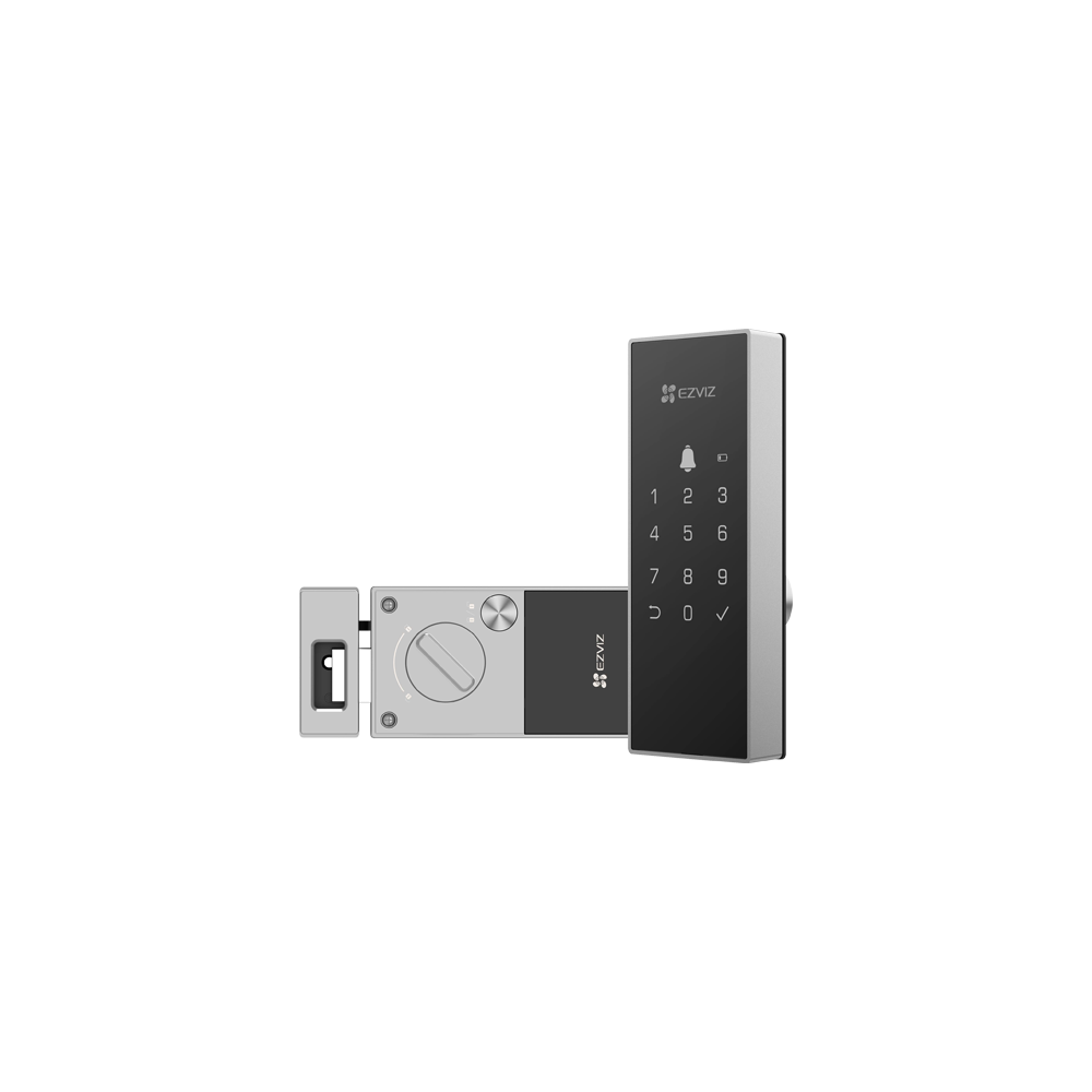 Yala inteligenta, Wi-Fi, sonerie incorporata, verificare status inchidere, alarma anti-furt, gri - E - 1