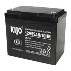 Acumulator Pb-acid AGM Deep Cycle, 12V, 55Ah, conector M6 - KIJO JM12-55 - 1