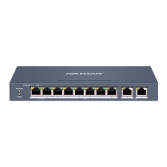 Switch 8 porturi 100 Mbps, PoE at/bf/bt, Smart Management - HIKVISION DS-3E1310HP-EI - 1