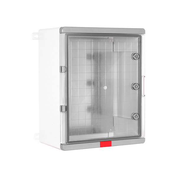 Cutie distributie IP67 din ABS gri, usa transparenta, placa metalica, 400x500x240 mm PS405024 - 1