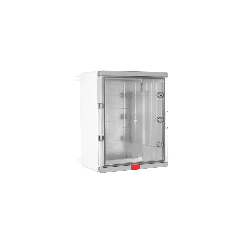 Cutie distributie IP67 din ABS gri, usa transparenta, placa metalica, 400x500x240 mm PS405024 - 1